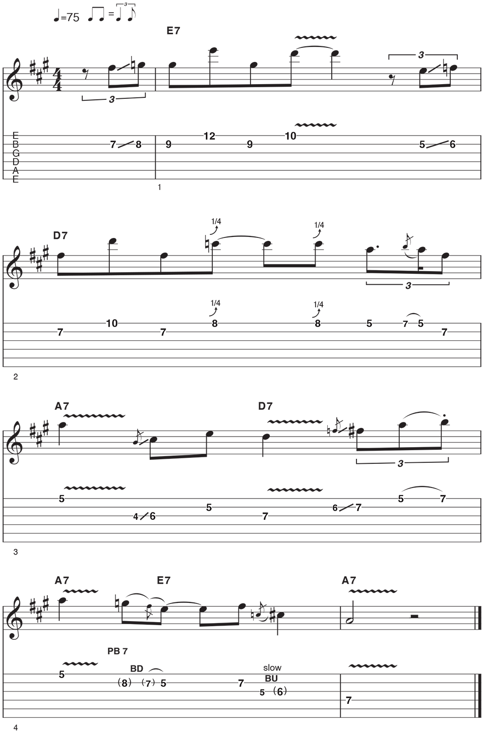 Blues Phrase Example