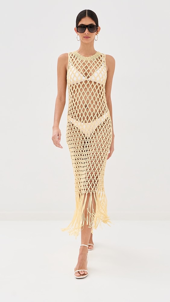 Simkhai Jensen Macrame Midi Dress