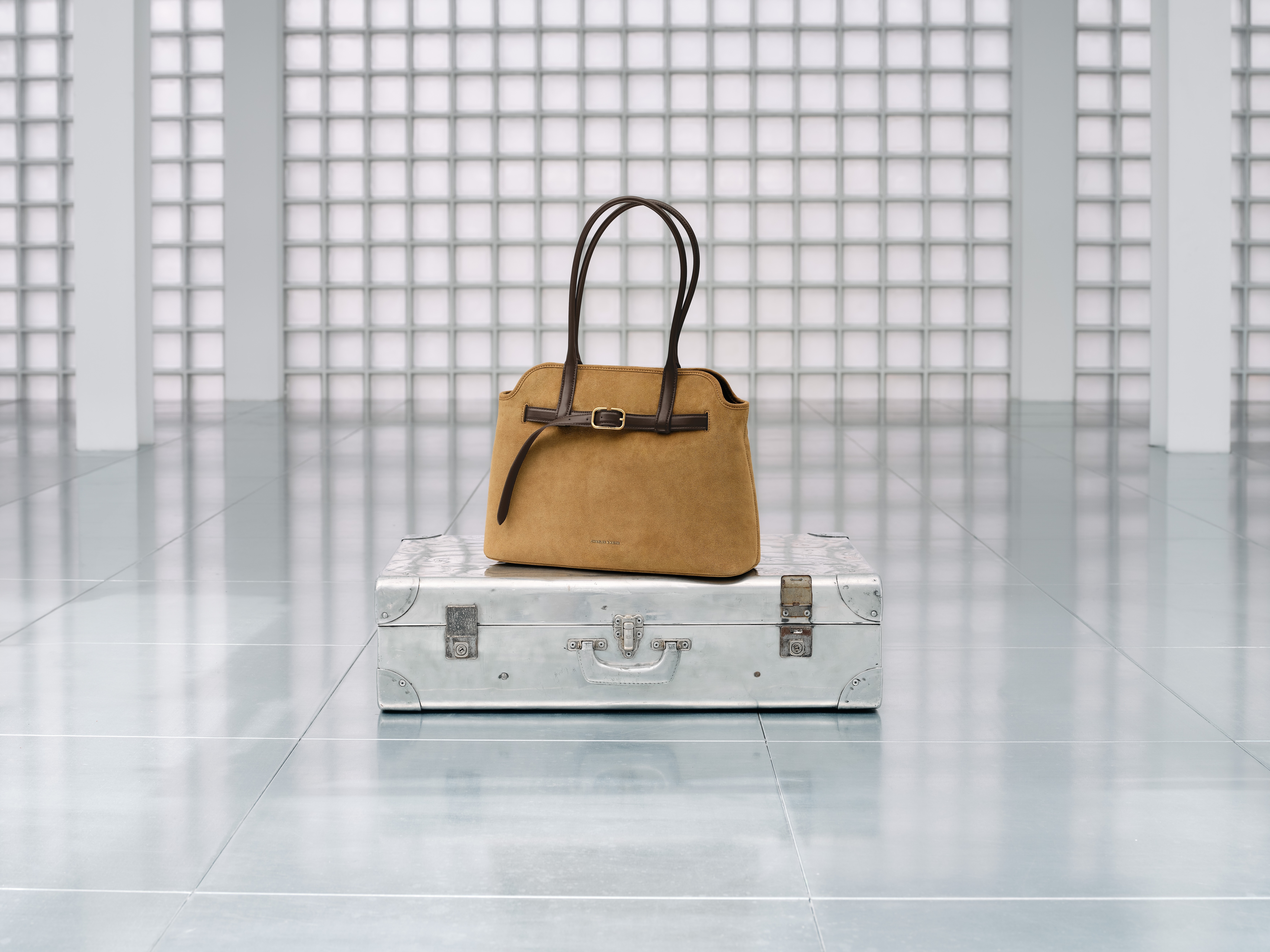 bag on top of steel case