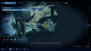 Halo Infinite Nexus campaign collectibles map screen