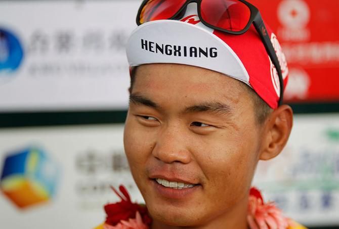 Wang Meiyin (Hengxiang) all smiles after a successful stage 3