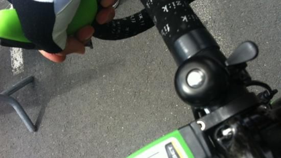 Peter Sagan's bike bell at the start of stage six