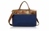 Lavievert Cotton Canvas and Crazy Horse Leather Shoulder Bag