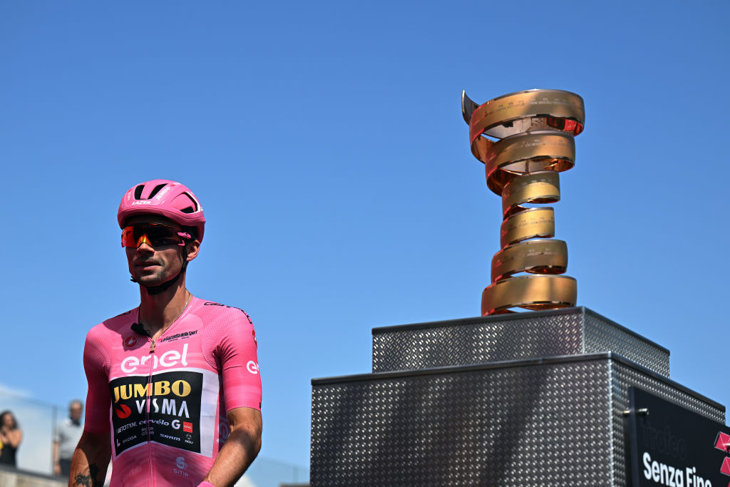 2023 Giro d'Italia leader Primoz Roglic before the start of stage 21