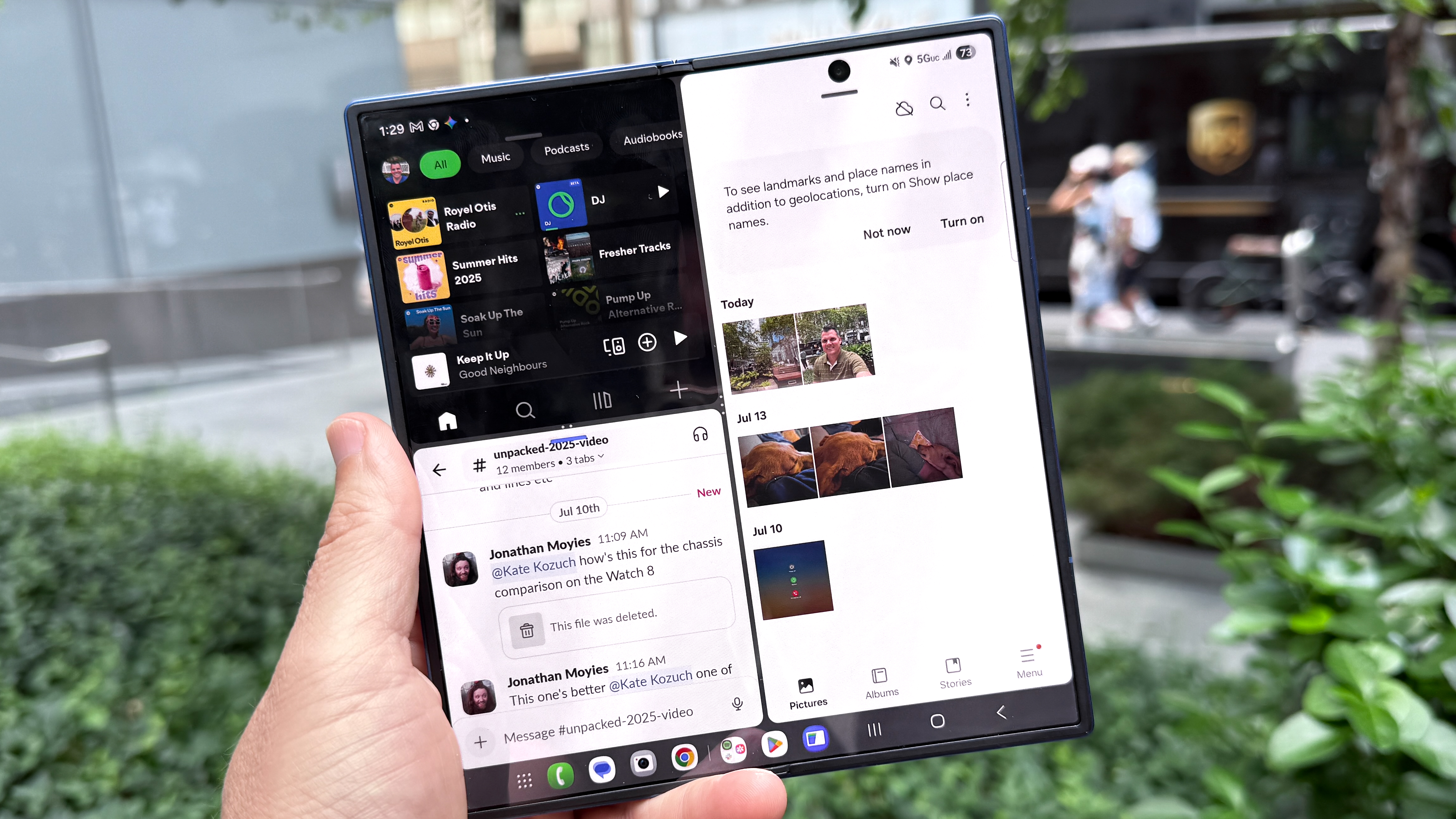 Samsung Galaxy Z Fold 7 shown in hand
