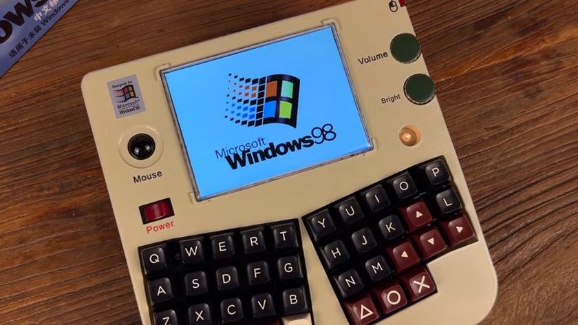 A Windows 98 handheld gaming PC.