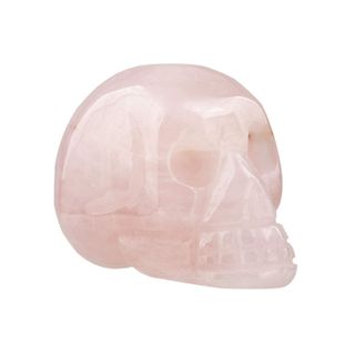 A rose quartz pink skull
