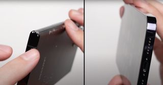 Samsung Galaxy S22 Ultra and iPhone 14 Pro Max corner drop test