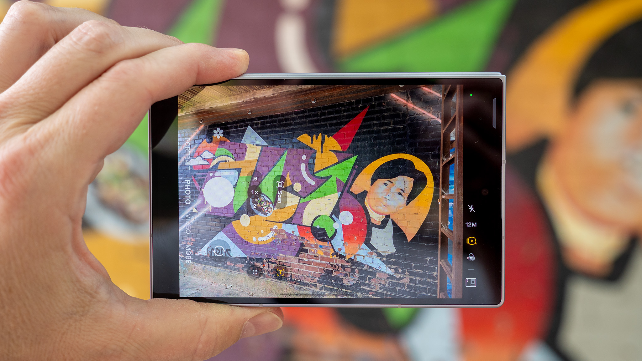 Taking a picture with a Samsung Galaxy Z Fold 8