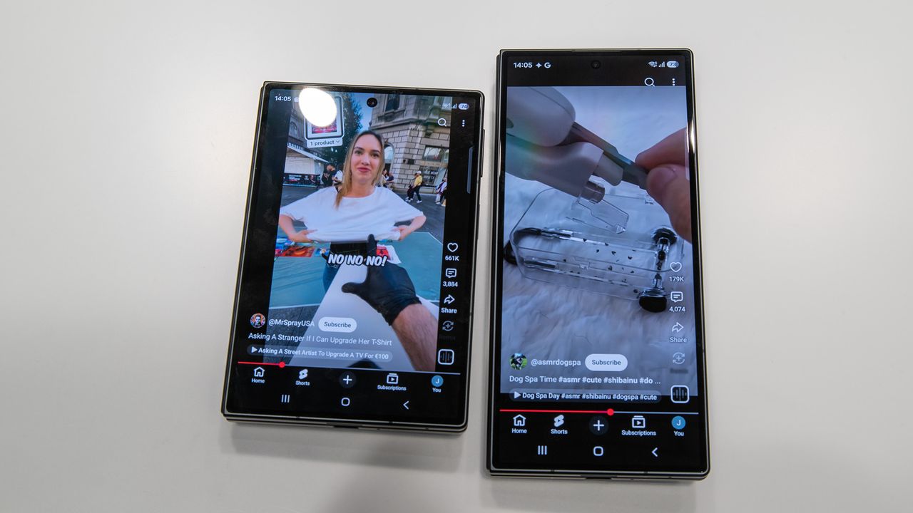 Comparing the Samsung Galaxy Z Fold 8 with the Z Fold 8 Ultra's cover display