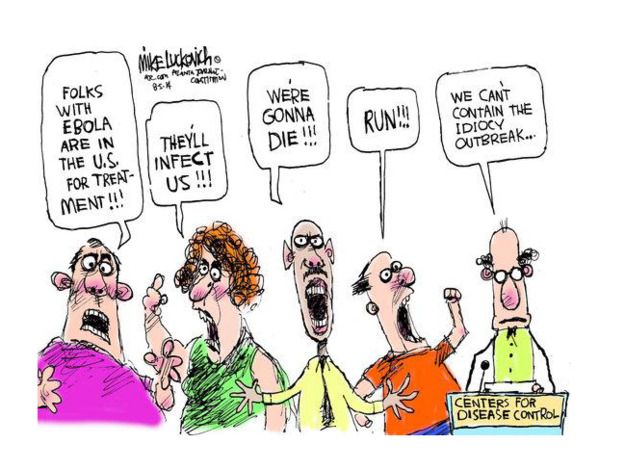 Editorial cartoon ebola scare