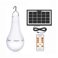 Rechargeable solar outdoor light bulb, Walmart]