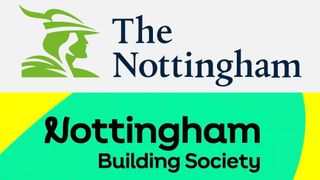 Nottingham Building Society logo designs before and after