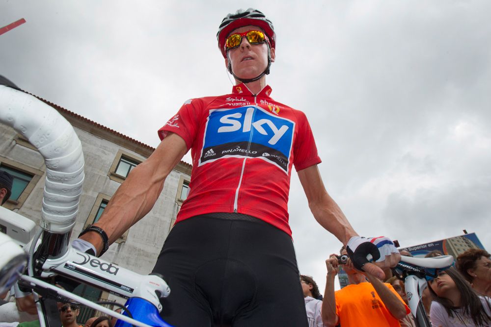 Leading the Vuelta a Espana in 2011