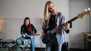 Generation Z Female Music Band On Rehearsal