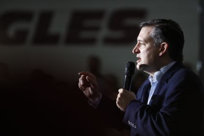  Ted Cruz during a campaign rally in Indiana