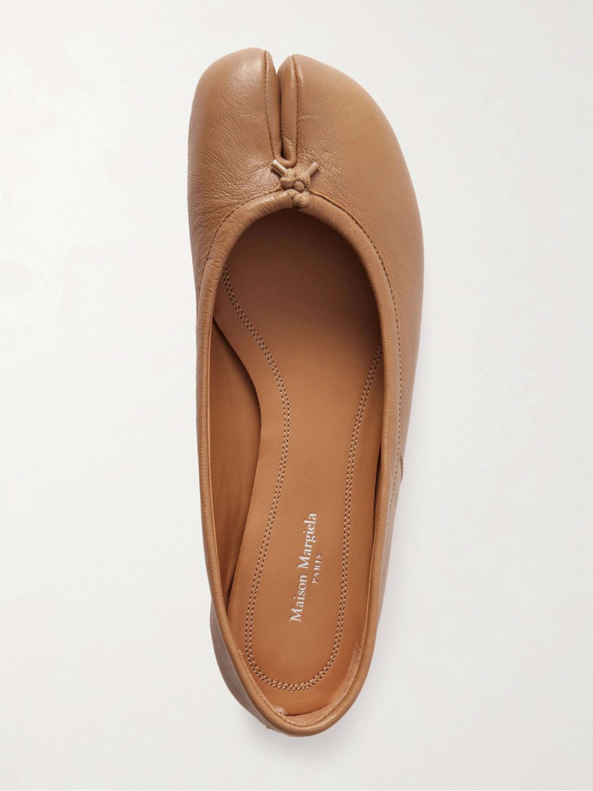 Tabi Split-Toe Leather Ballet Flats