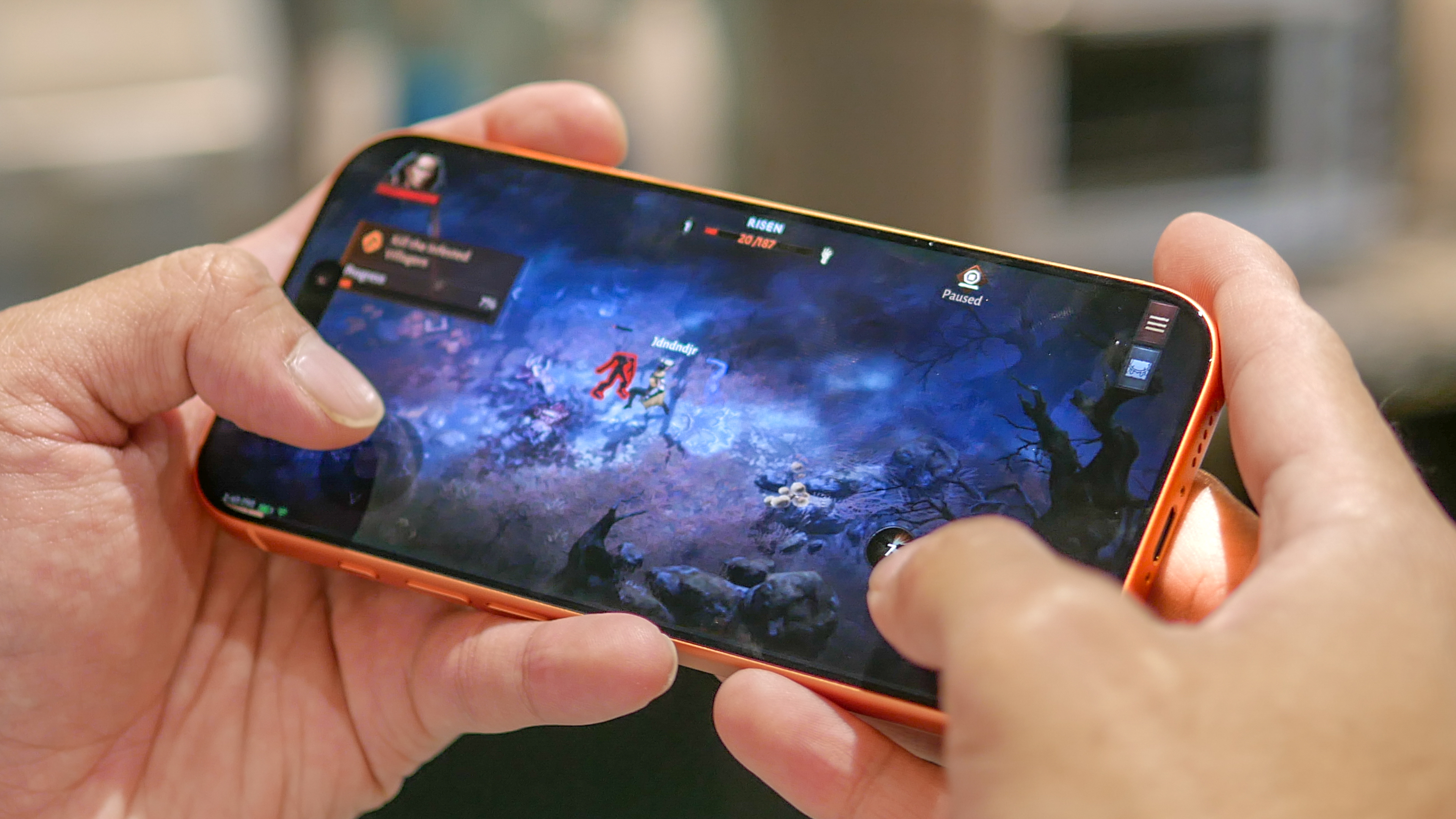 iPhone 17 Pro running Diablo Immortal.