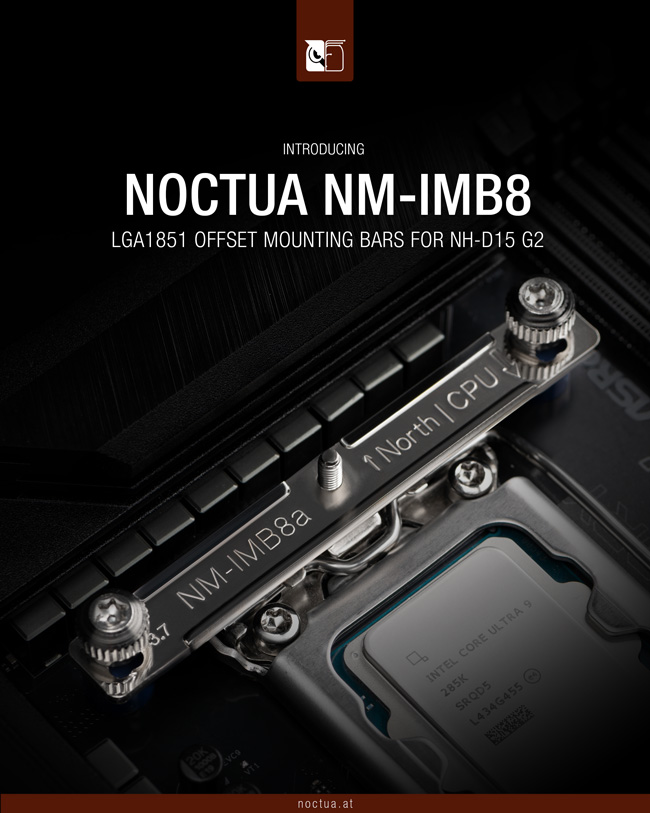 Noctua NM-IB8 offset mounting solution for Arrow Lake