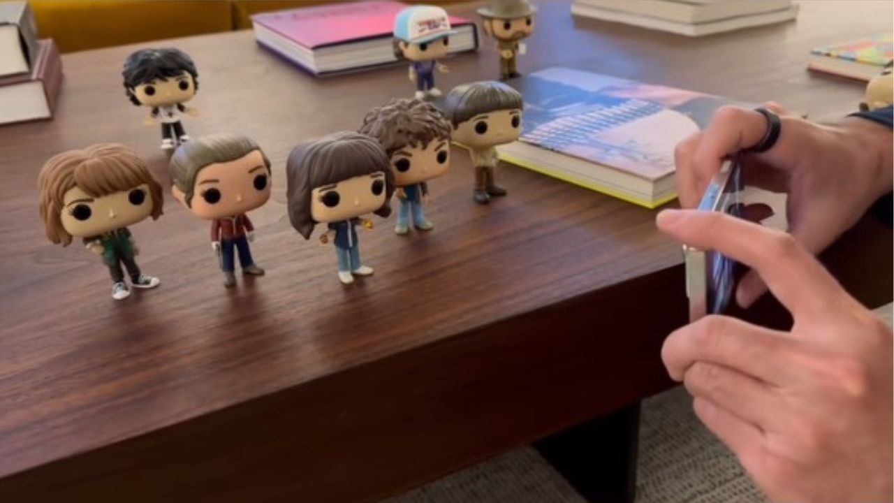 Stranger Things Funko Pops being used by The Duffer Brothers