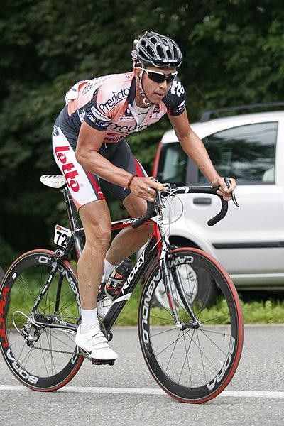 Belgian Leif Hoste (Predictor - Lotto) is a general classification contender,