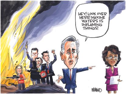 Political Cartoon U.S. maxine waters mccarthy gop