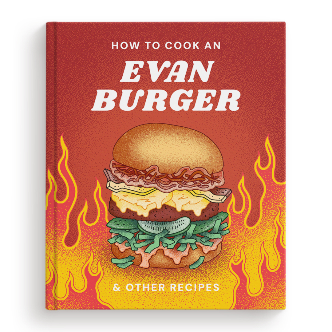 A shot of the book How to cook an Evan Burger from Wonderbly, on sale for Black Friday