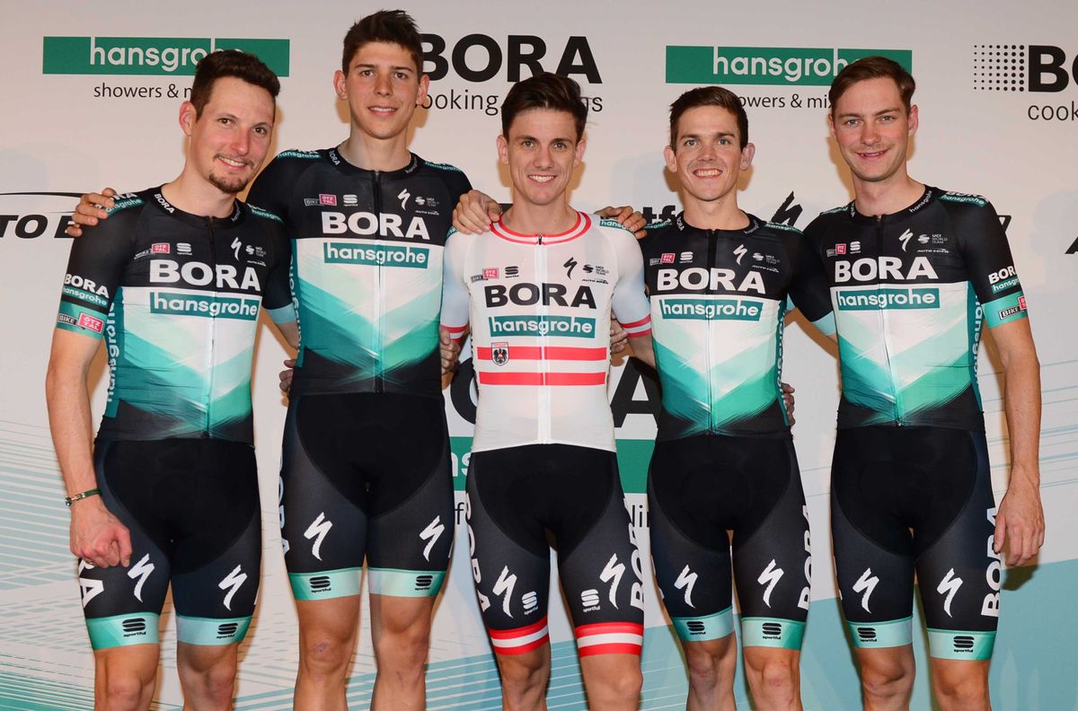 Bora-Hansgrohe riders show off the 2020 team kit