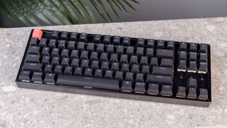 A black Keychron K8 V2 wireless mechanical keyboard