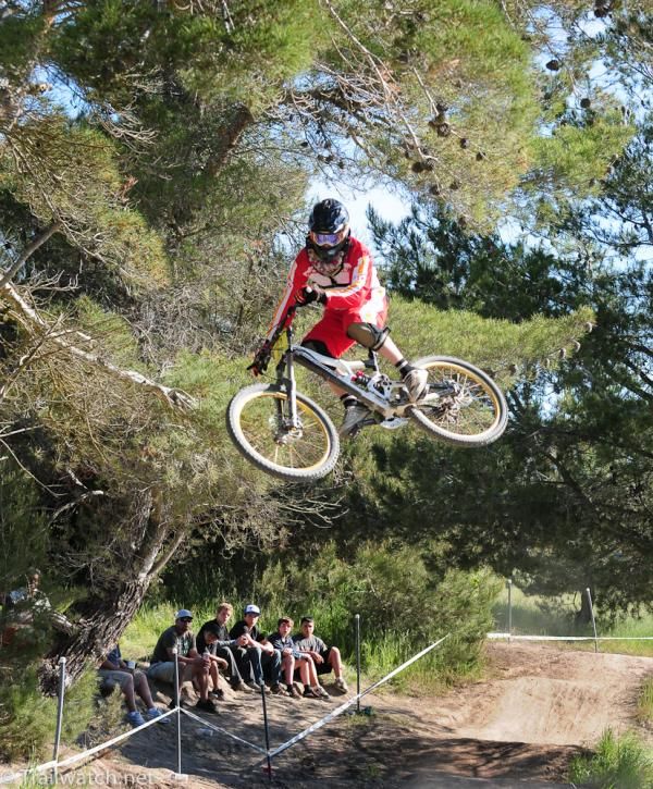 Amateur racers watch the pros do their thing