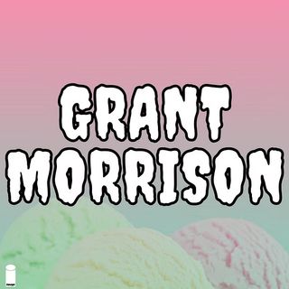 A possible teaser showing Grant Morrison's name over a picture of some ice cream.