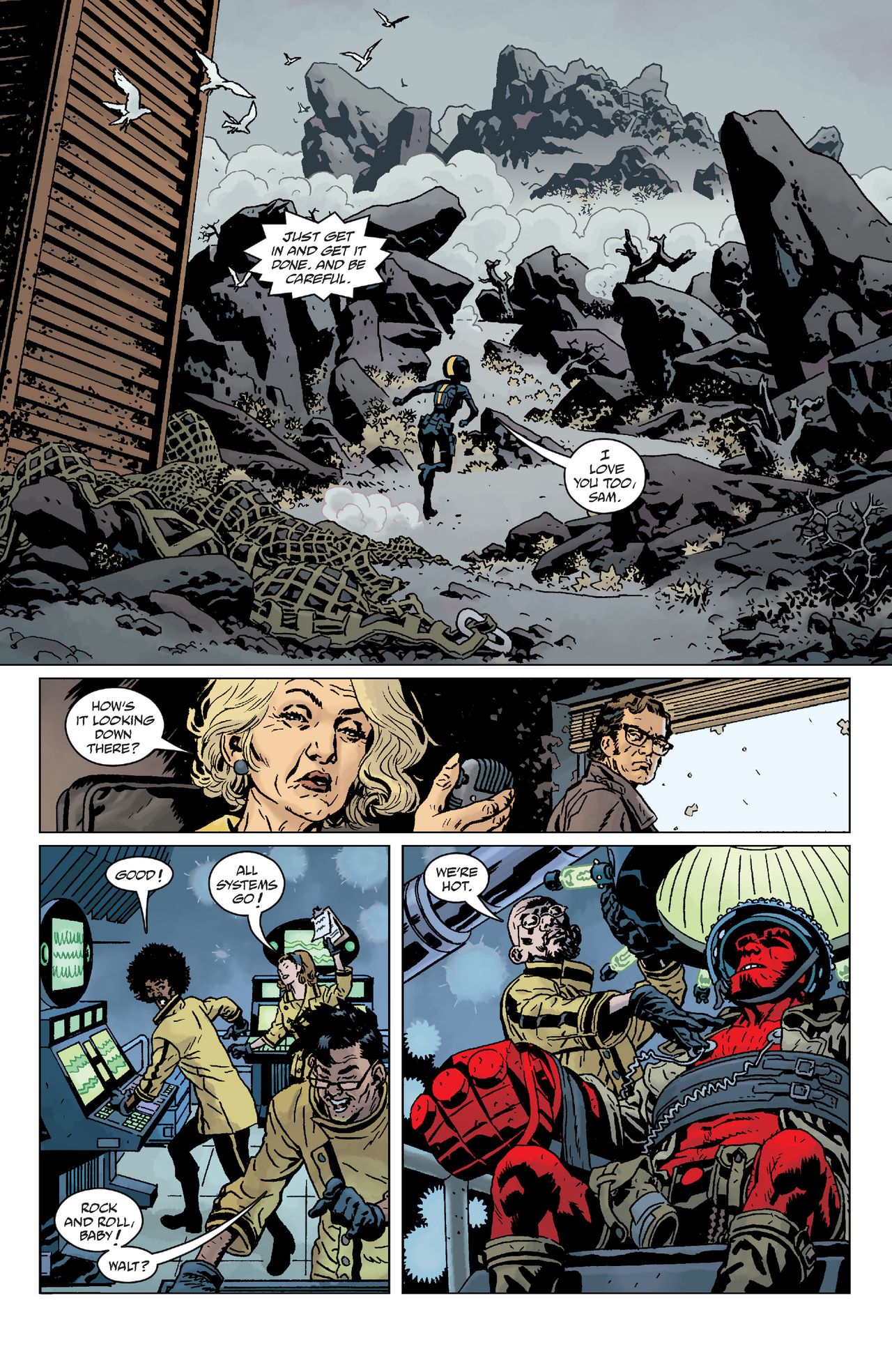 Pages from Giant Robot Hellboy #1