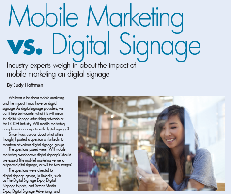 MOBILE MARKETING VS. DIGITAL SIGNAGE