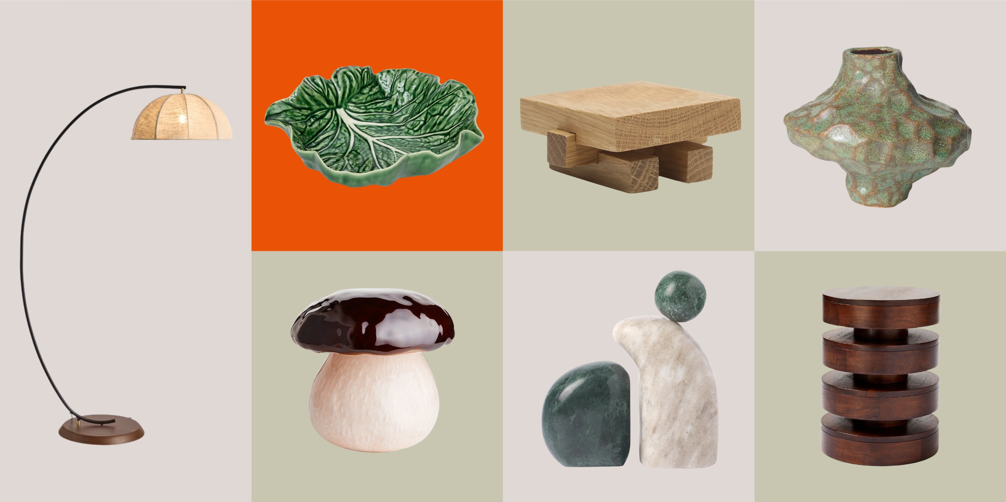 Product grid with nature-inspired buys