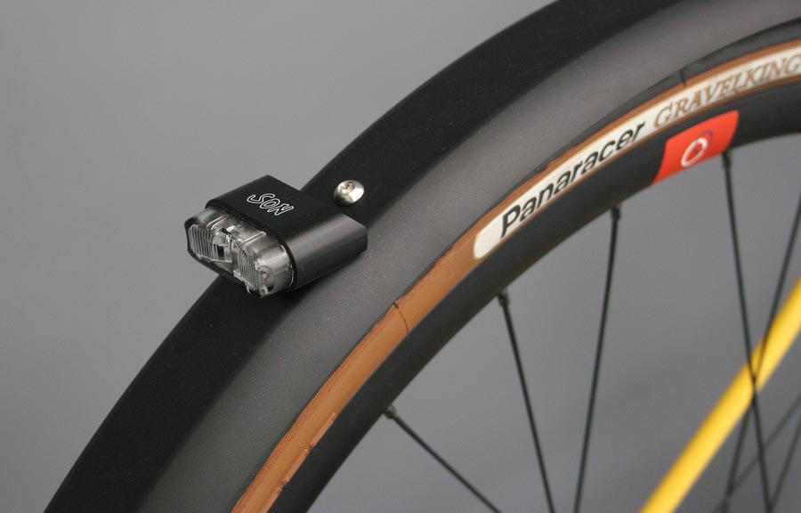 A mudgaurd mounted rear light