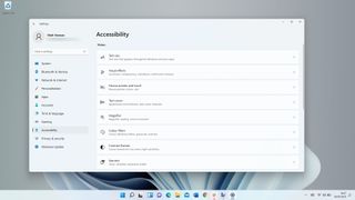 Windows 11 screenshot showing accessibility options