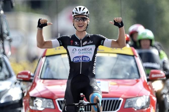 Tony Martin (Omega Pharma-Quickstep) wins his first non-time trial Tour de France stage