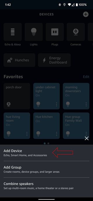 Alexa App Add Device Screenshot