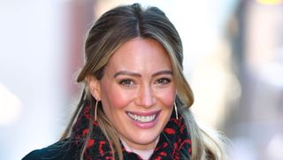 new york, ny january 28 hilary duff seen on the set of younger in manhattan on january 28, 2021 in new york city photo by james devaneygc images