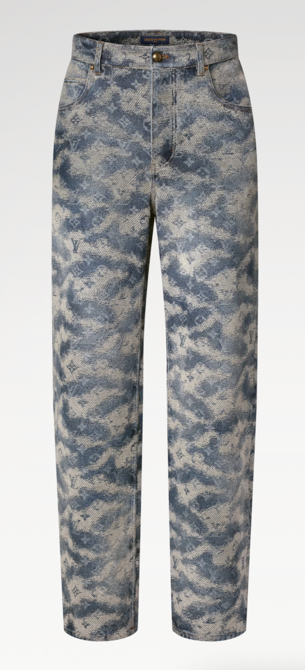 Louis Vuitton, Monogram Denim Skate Pants