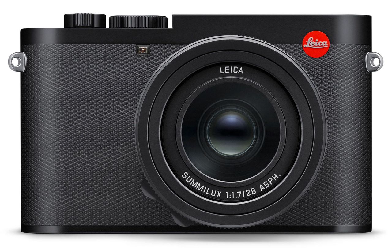 Front of Rumored Leica Q3 camera on white background