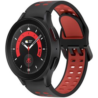 Samsung Galaxy Watch 5 Pro with Black Case and Black/Red Extreme Sport Band