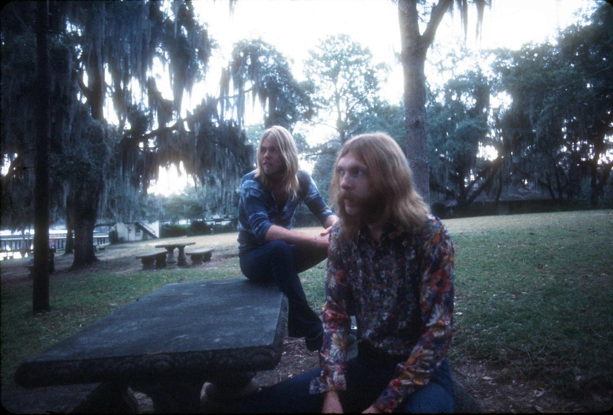 Duane Allman and Gregg Allman, pictured in Muscle Shoals, Alabama on October 16, 1970