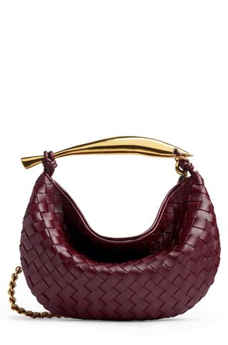 Small Leather Sardine Chain Top-Handle Bag