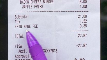 Restaurant owner passes the buck to customers to cover minimum wage increase
