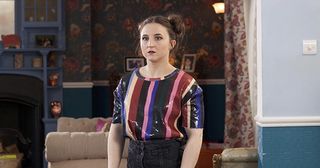 Esther Bloom is furious Darcy Wilde is wearing Frankie’s necklace in Hollyoaks.