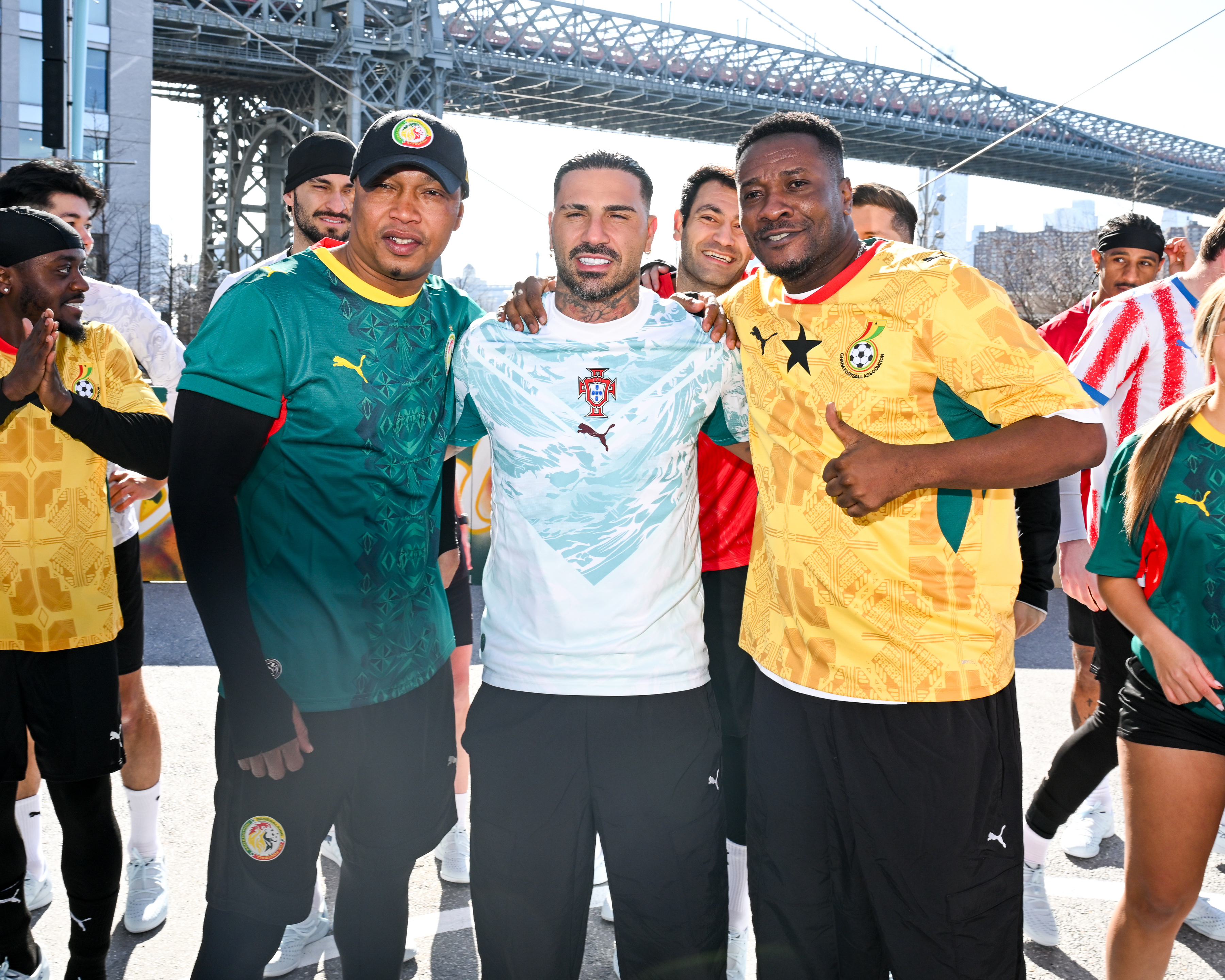 Images from the Puma rolling nations kit launch held in Brooklyn, New York in March 2026 ahead of the World Cup