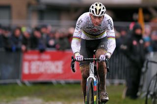 OTEGEM BELGIUM JANUARY 13 Mathieu Van Der Poel of The Netherlands and AlpecinFenix Team during the 52nd Internationale Betafence CX Otegem 2020 Men Elite UCICX Otegem on January 13 2020 in Otegem Belgium Photo by Luc ClaessenGetty Images