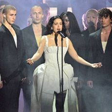 Rosalía performs at the BRIT Awards