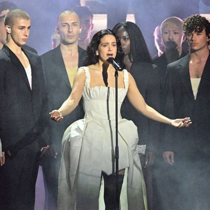 Rosal&iacute;a performs at the BRIT Awards